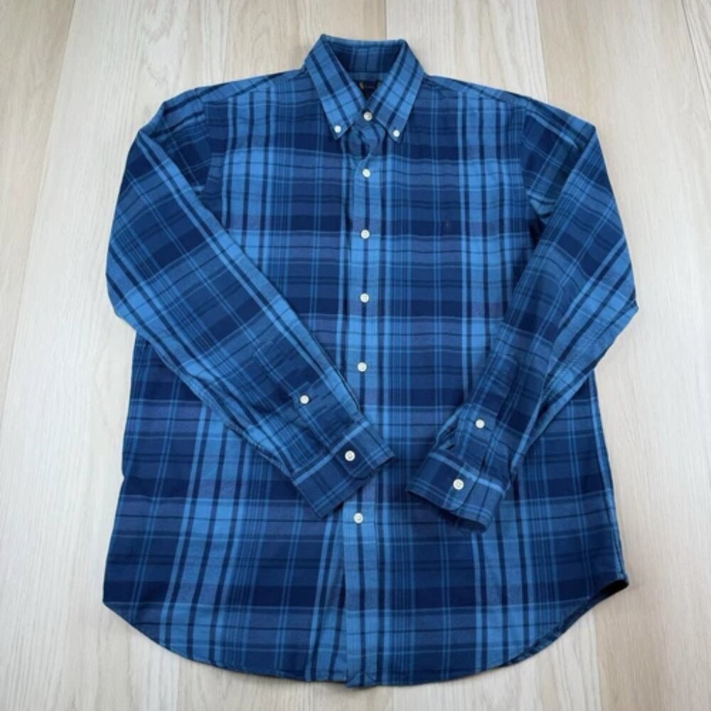 Polo Ralph Lauren Classic Fit Performance Flannel Shirts Mens M Medium Set Of 2 - Picture 2 of 16